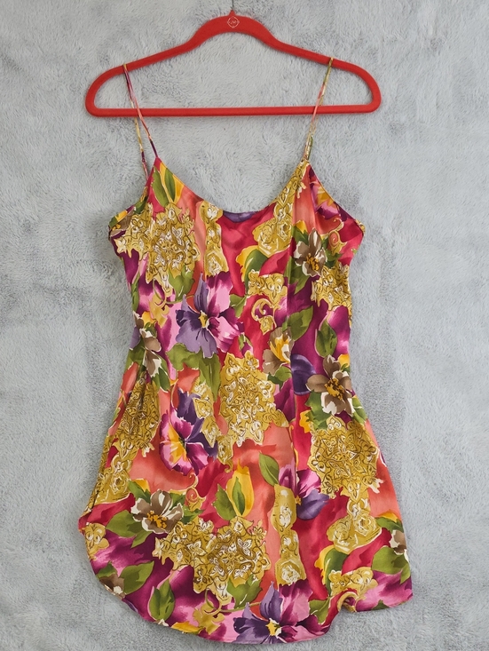 Victoria's Secret Tops - Victoria's Secret 100% Silk Floral Cowl Neck Cami Tank Top Size L